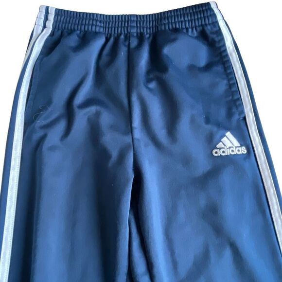Free w/purchase! Adidas navy w/white stripes joggers - Size 7 (with flaw) - Picture 2 of 6